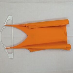 🍉 Topshop Neon Orange V-Front and Back Tank Size 6